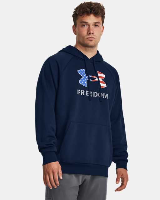 Men's UA Freedom Rival Fleece Big Flag Logo Hoodie